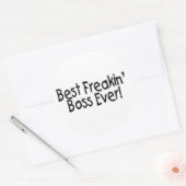 Best Freakin Boss Ever Ronde Sticker (Envelop)