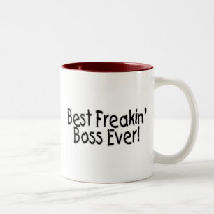 Best Freakin Boss Ever Tweekleurige Koffiemok