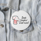 Best Freakin Chef Ever Ronde Button 4,0 Cm (In situ)