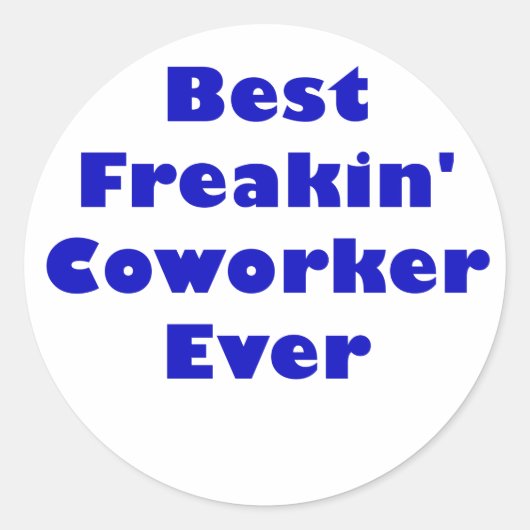 Best Freakin Coper Ever Ronde Sticker (Voorkant)