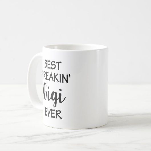 Best Freakin Gigi Coffee Mok Grandma Gift (Voorkant links)