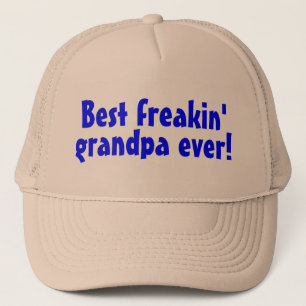 Best Freakin Grandpa Ever (blauw) Trucker Pet