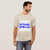 Best Freakin Grandpa Ever Blue T-shirt (Voorkant volledig)