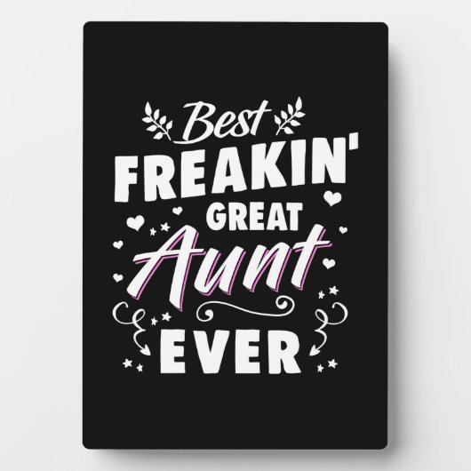 Best Freakin Great Aunt Ever Fotoplaat (voorkant)