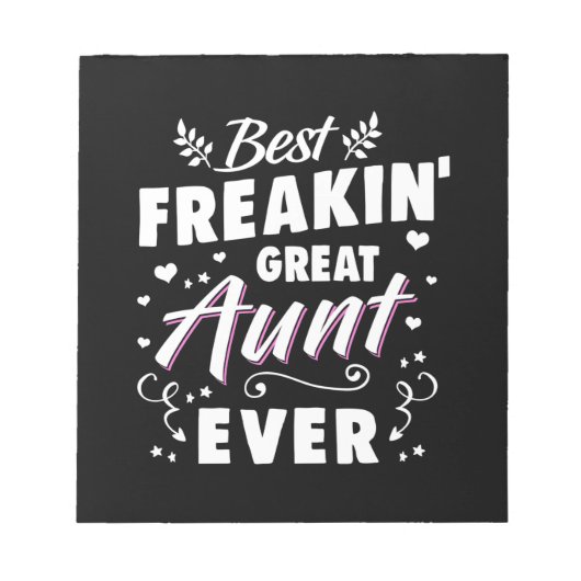 Best Freakin Great Aunt Ever Notitieblok (Voorkant)