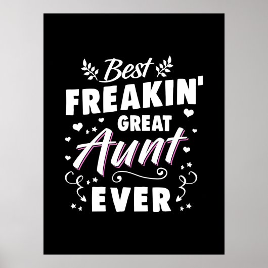 Best Freakin Great Aunt Ever Poster (Voorkant)