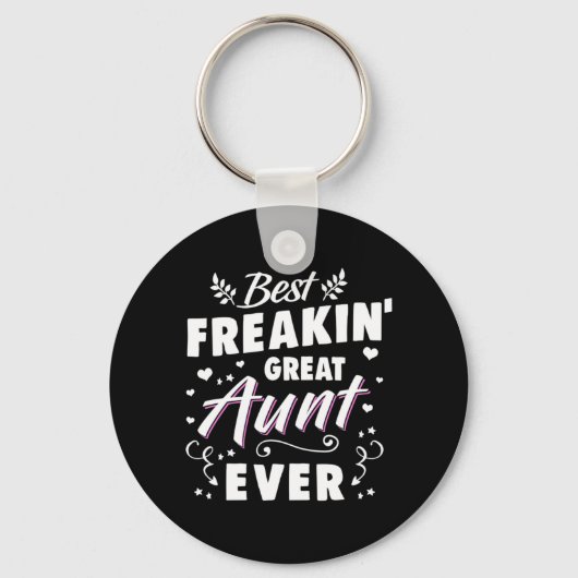 Best Freakin Great Aunt Ever Sleutelhanger (Voorkant)