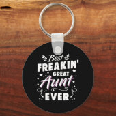 Best Freakin Great Aunt Ever Sleutelhanger (Voorkant)