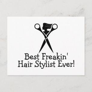 Best Freakin Hair Stylist ooit Black Briefkaart