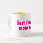 Best Freakin mam ooit roze Tweekleurige Koffiemok (Voorkant links)