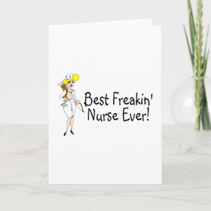 Best Freakin Nurse Ever Bedankkaart