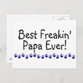 Best Freakin Papa Ever Briefkaart (Voorkant / Achterkant)