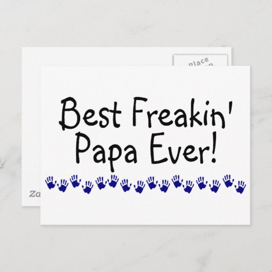 Best Freakin Papa Ever Briefkaart (Voorkant / Achterkant)