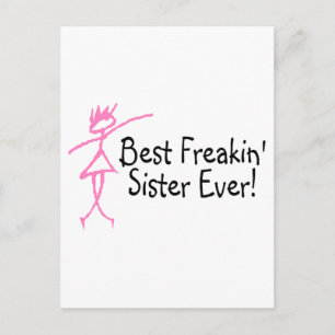 Best Freakin Sister Ever Briefkaart