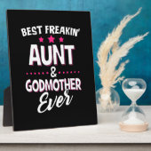 Best Freakin tante and Godmoeder Ever Fotoplaat (Zijkant)