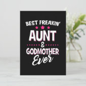 Best Freakin tante and Godmoeder Ever Save The Date (Staand voorkant)