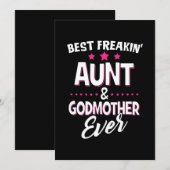 Best Freakin tante and Godmoeder Ever Save The Date (Voorkant / Achterkant)