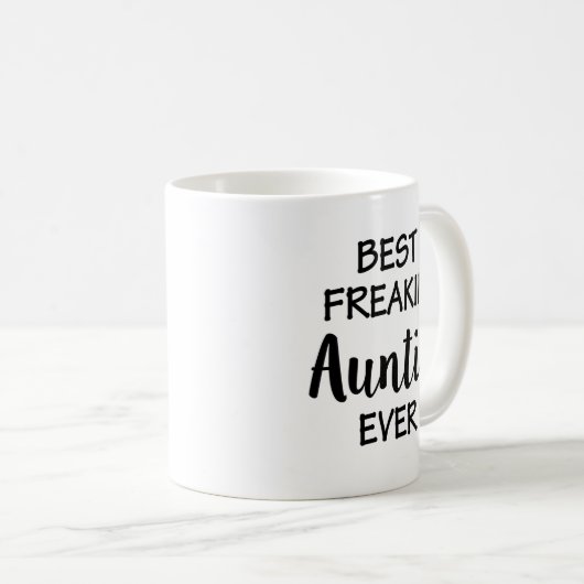 Best Freakin'Auntie Coffee Mok Funny aunt gift (Voorkant rechts)