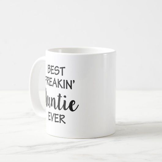 Best Freakin'Auntie Coffee Mok Funny aunt gift (Voorkant links)