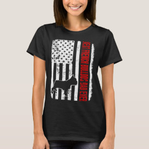 Best French Bulldog Dad Oover American Flag T-shirt