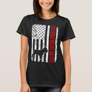 Best French Bulldog Dad Oover American Flag T-shirt