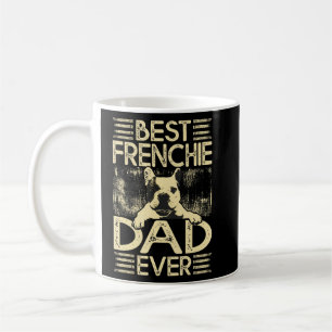 Best Frenchie Dad ever Funny Dog Lover Retro Frenc Koffiemok