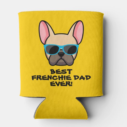 Best Frenchie Dad Vaderdag Blikjeskoeler (Achterkant)