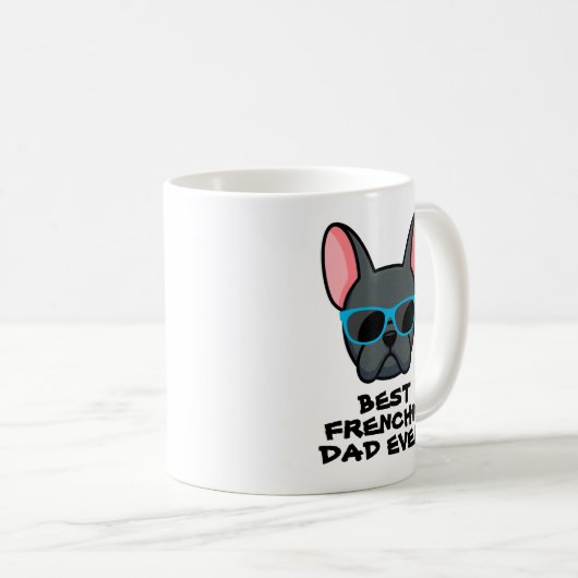 Best Frenchie Dad Vaderdag Blue Frenchie Koffiemok (Voorkant rechts)