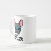 Best Frenchie Dad Vaderdag Blue Frenchie Koffiemok (Voorkant links)