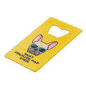 Best Frenchie Dad Vaderdag Creditkaart Flessenopener (Achterkant Gekanteld)