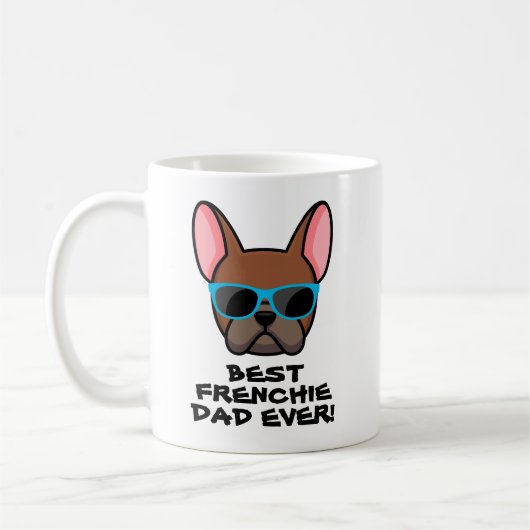 Best Frenchie Dad Vaderdag Red Fawn Frenchie Koffiemok (Links)