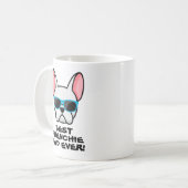 Best Frenchie Dad Vaderdag White Frenchie Koffiemok (Voorkant links)