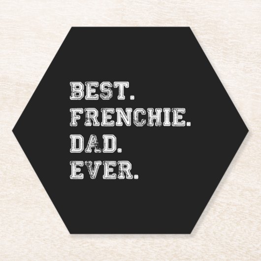 Best Frenchie Dog Dad Ever Kartonnen Onderzetters (Voorkant)