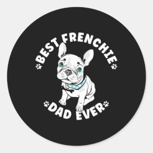 Best Frenchie Pap Ever American Bulldog Ronde Sticker