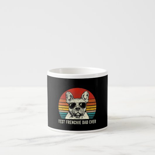 Best Frenchie Pap Ever Funny Bulldog Paft Gift Espresso Kop (Voorkant)