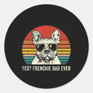 Best Frenchie Pap Ever Funny Bulldog Pap Gift Ronde Sticker