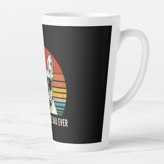 Best Frenchie Pap Ever Funny French Bulldog Pap Latte Mok (Rechts)