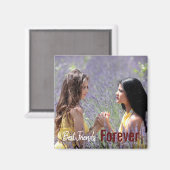 Best Frends Forever Girly Cute Photo Magneet (Voorkant / Achterkant)