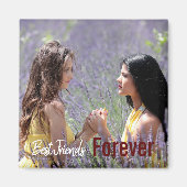 Best Frends Forever Girly Cute Photo Magneet (Voorkant)