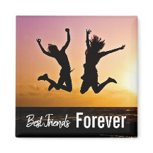 Best Frends Forever Girly Cute Photo Magnet