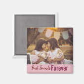Best Frends Forever Girly Cute Photo Magnet (Voorkant / Achterkant)