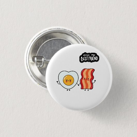 Best Friend Bacon and Eggs Ronde Button 3,2 Cm (Voorkant /achterkant)