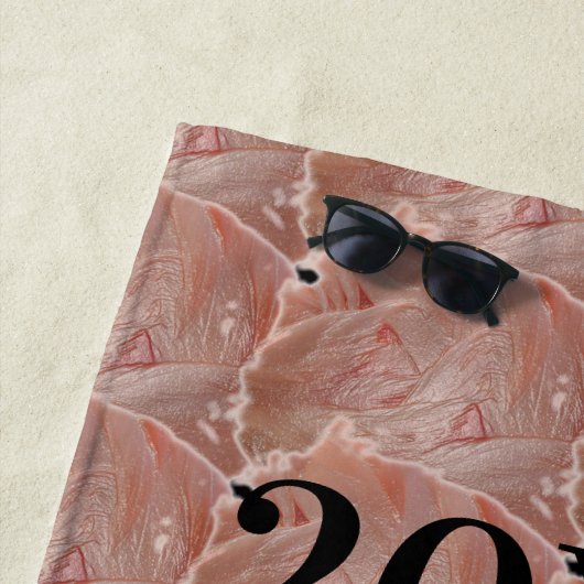 Best Friend Beach Trip Pool Party Pastel Roze Strandlaken (In situ)