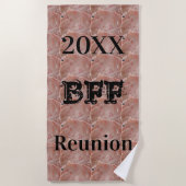 Best Friend Beach Trip Pool Party Pastel Roze Strandlaken (Voorkant)