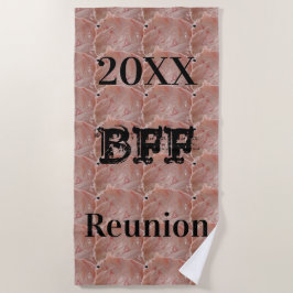 Best Friend Beach Trip Pool Party Pastel Roze Strandlaken