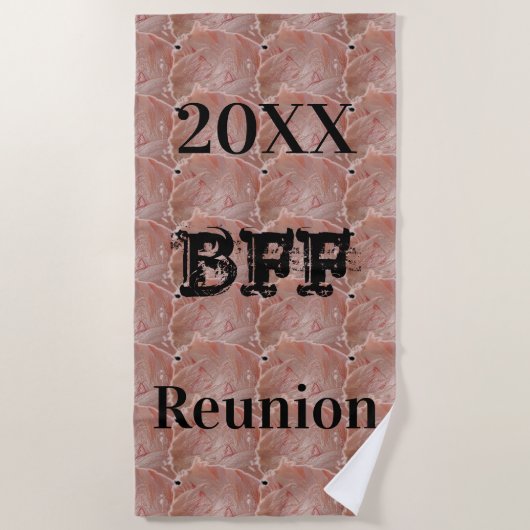 Best Friend Beach Trip Pool Party Pastel Roze Strandlaken (Voorkant)