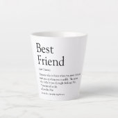 Best Friend BFF Bestie Definition Fun Latte Mok (Voorkant)