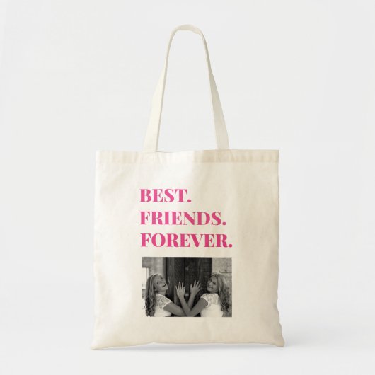 Best Friend BFF Bestie Foto Tote Bag (Voorkant)