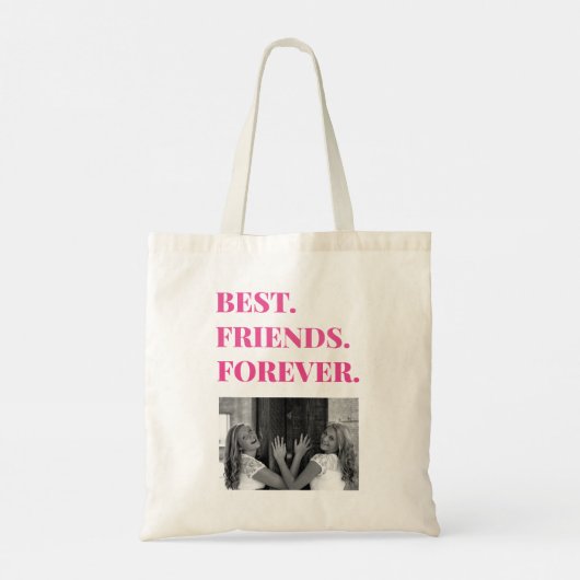 Best Friend BFF Bestie Photo Canvas tas (Achterkant)