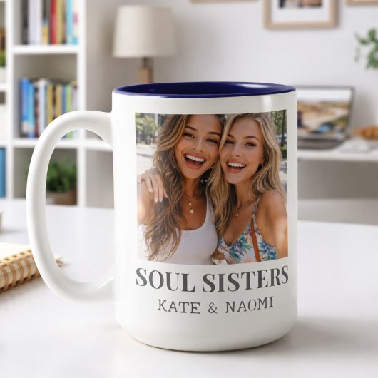 Best Friend BFF Gift Coffee Mug Tweekleurige Koffiemok